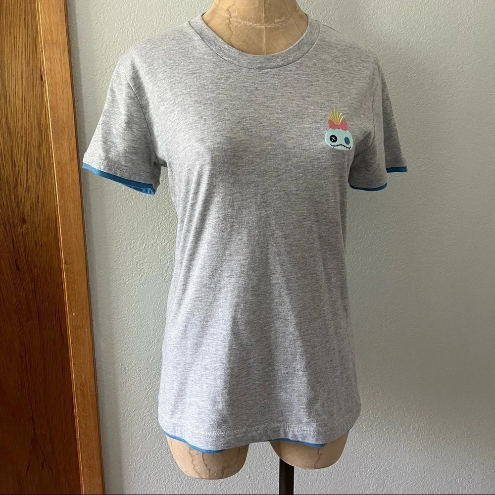 DISNEY JAPAN sz S Lilo & STITCH Scrump Gray Short Sleeve Tee TShirt - Picture 3 of 8